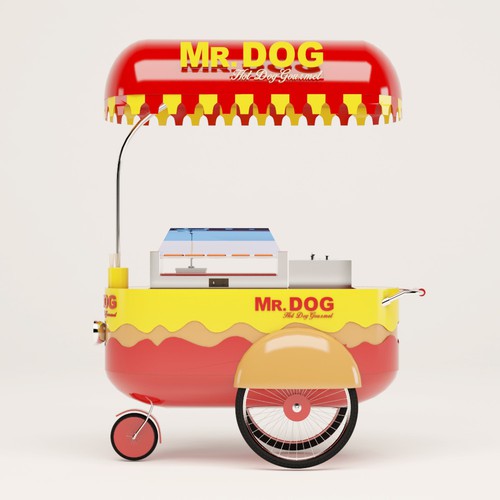 Food Cart To Sell Gourmet Hot Dog Design by R . O . N