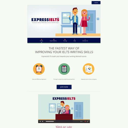 Simple elegant landing page for an online writing coaching service provider Design by Xandreaa