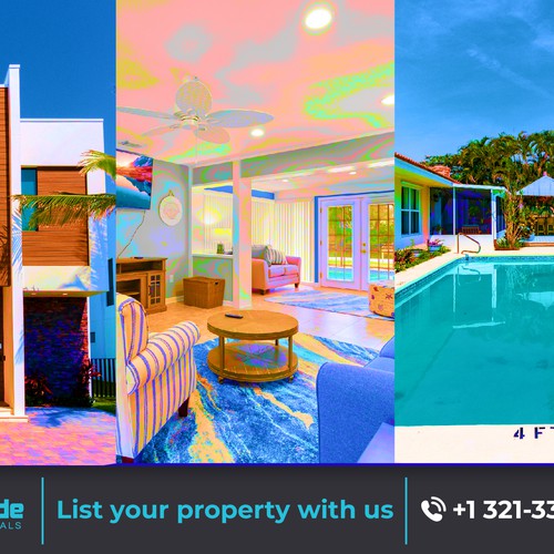 Design a Vacation Rental Management Postcard - Appeal to Property Owners Design by Mister Rainbow