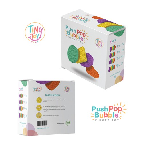 Toy Company in need of a playful, bright, and descriptive packaging. Design by cl3an & the Bridge