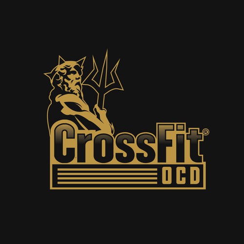 Logo pour une salle de CrossFit (France), thématique : trident, mer, odyssée, poseidon … Design by Daniel_Farits