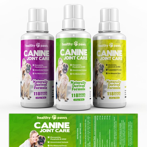 Pet Vitamin Supplement Label for Dogs Design by Luis F. Serra