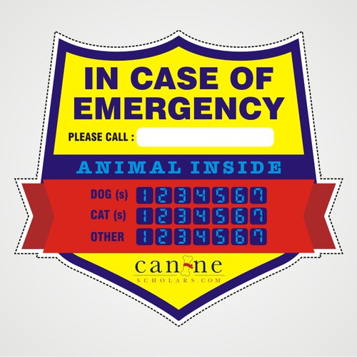 Pet Alert Sticker Design, FRESH NEW EYE CATCHING | Signage contest