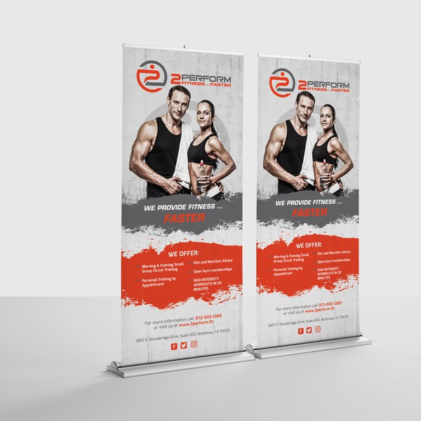 Design by sashadesigns titled "Banner design for boutique fitness center"