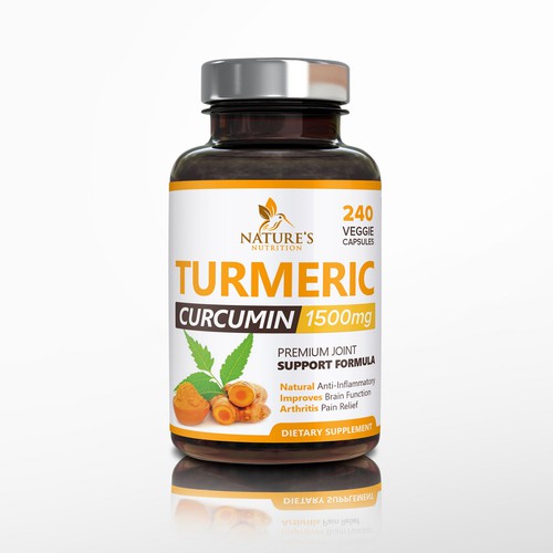 Nature's Nutrition needs a "beautiful label" for its Turmeric Extract bottle Design by DesignSBS