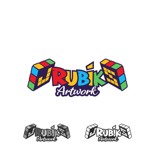 Puzzle together a Rubiks Cube Art business design! Design by Da Vinci Kabs