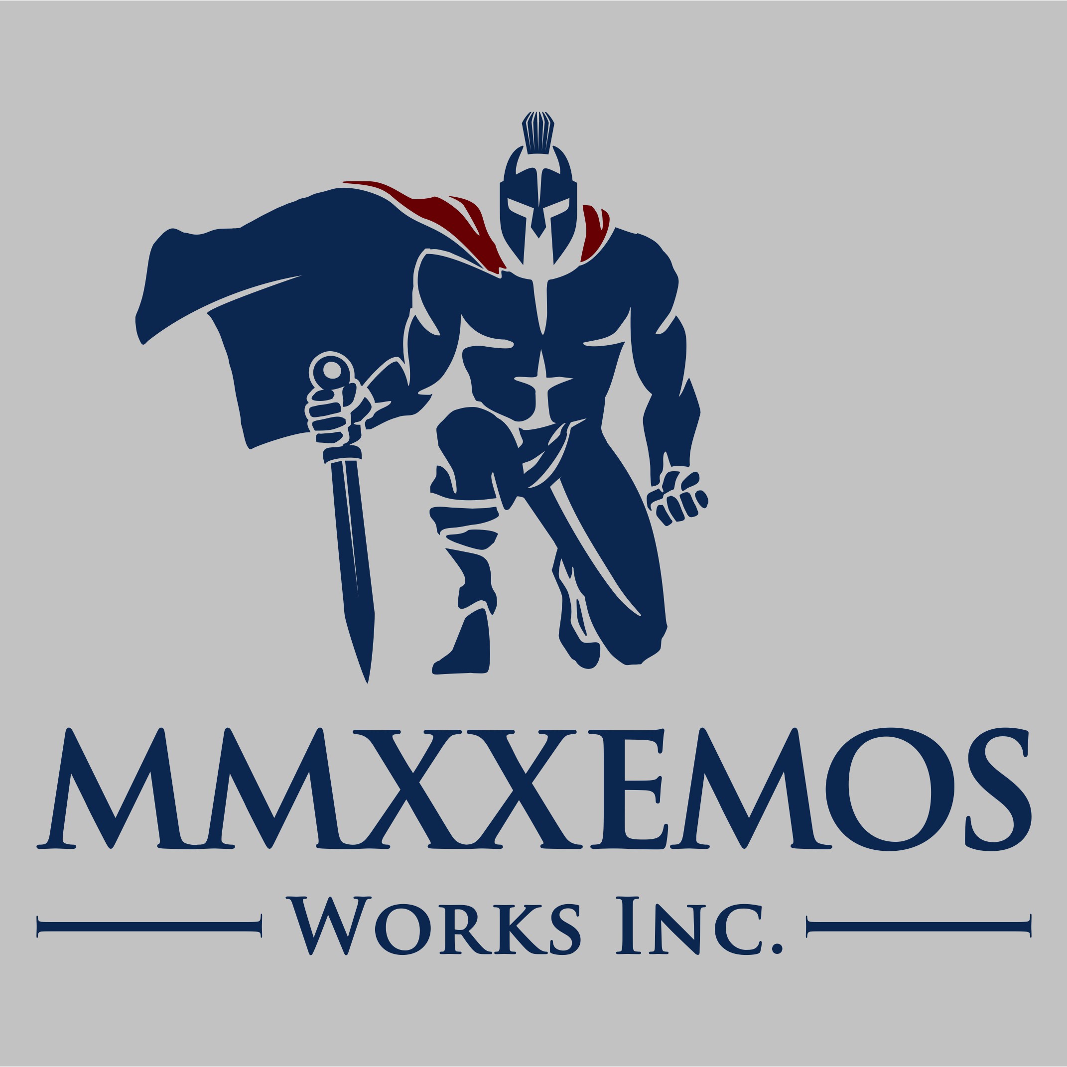 Marvel logo with the title 'MMXXEMOS logo design'