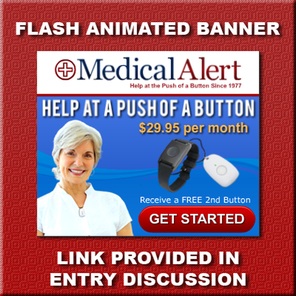 Design by rei20 titled "Help Medical Alert  with a new flash banner"