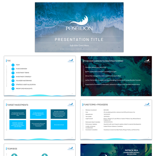 Design Visually stunning pitch deck template for a cannabis VC fund to appeal to investors por AndrewDigger