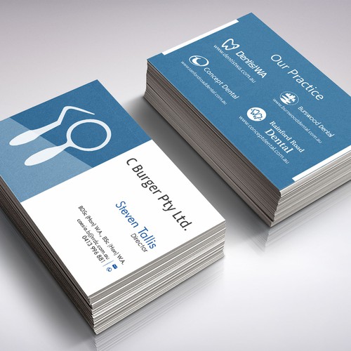 grintdeverauxさんのcreate professional cards for our dental businessデザイン