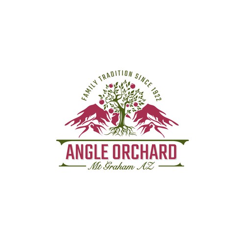 100 year old orchard logo. Design by Mararti