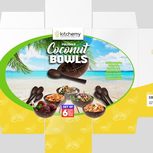 Coconut Bowls - Box Packaging Design Design by JPelo™