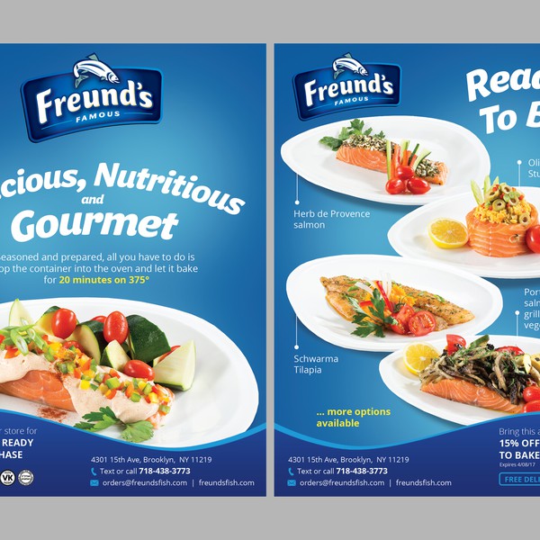 flyer for Ready to bake Food 