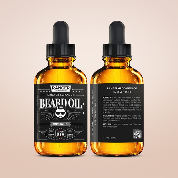 Design by Triydisono17 titled "Ranger beard oil label"
