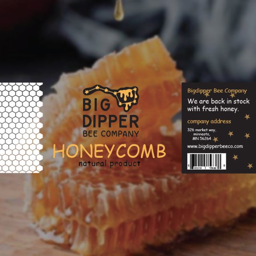 Design a label for my home grown Honey Comb Design by LAXMI DESIGNHUB