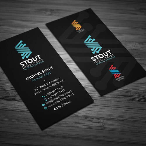 Electrical Contractor needs sleek business card Design by Galaxiya