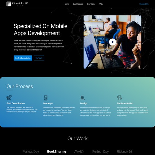Designs site for Flagship Apps  page design contest
