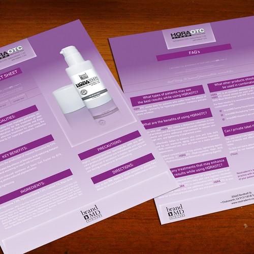 Skin care line seeks creative branding for brochure & fact sheet デザイン by stanci