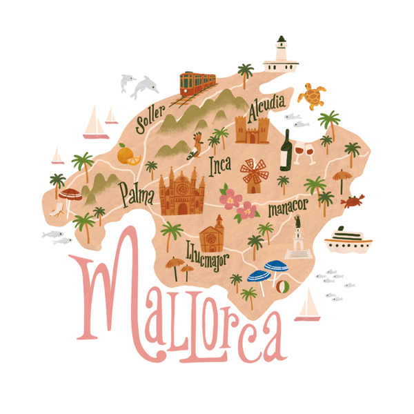Illustrated Map of Mallorca