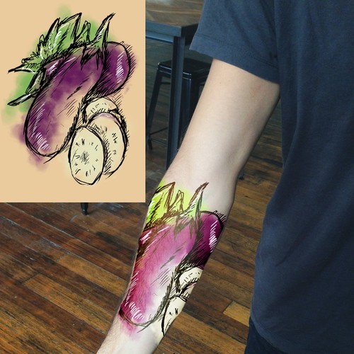  Eggplant tattoo  Illustration or graphics contest