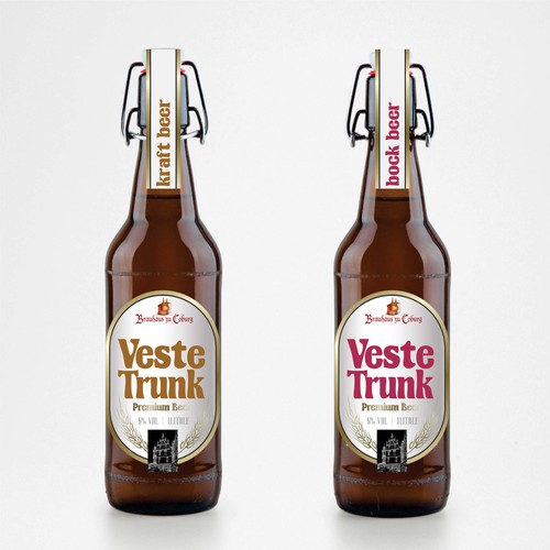 A beer label as symbol of the city of Coburg (Germany) / Wahrzeichen für Coburg! Diseño de neoflexdesign