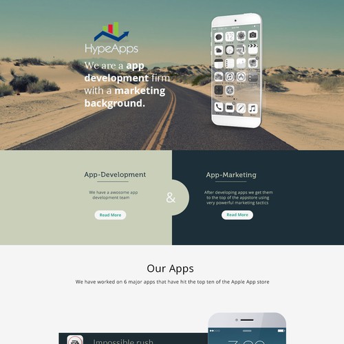 Designs | App development website | Landing page design contest