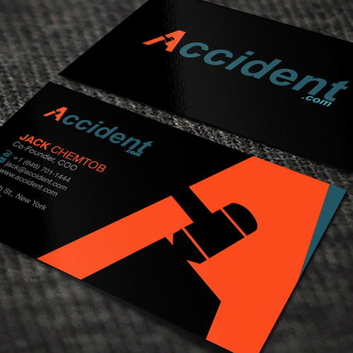 Save People From Accidents with Accident.com | Business card contest