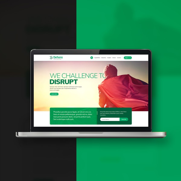 Home Page Design for Security Business