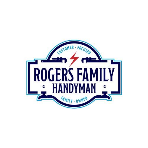 Vintage logo for small family-owned Handyman business Design by Gam21