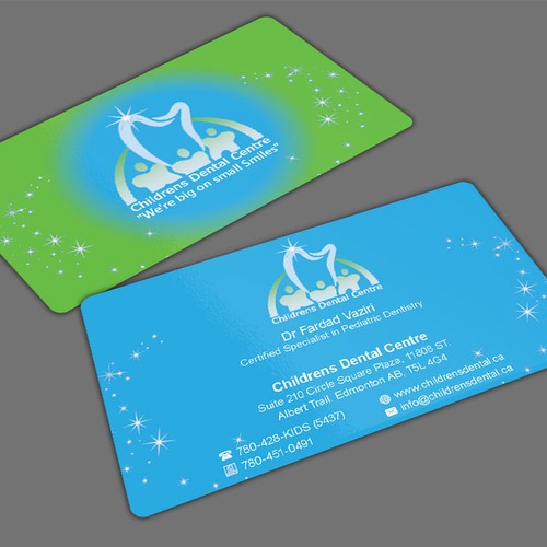 Design di Create a classy, simple and elegant business card for a pediatric dentist di Mah_Ari