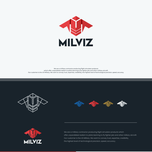 MILVIZ Logo - Producer of Military Flight Simulation Design by arfi_▼