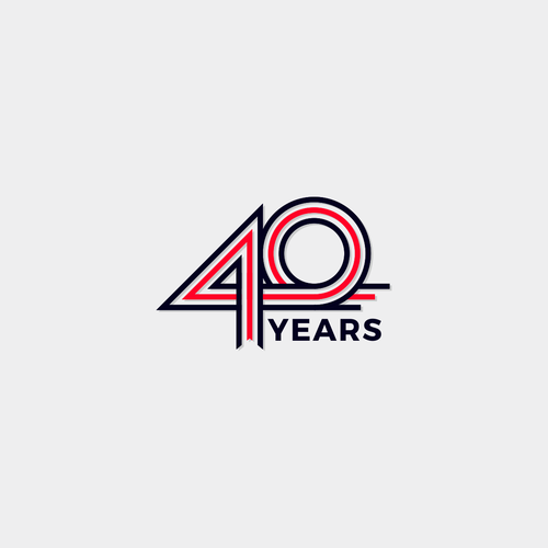 Looking for a modern, expressive 40 years jubilee logo Design by allriez