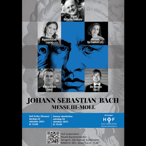 Poster for a choir concert performing Bach's Mass in B minor Réalisé par omsplus