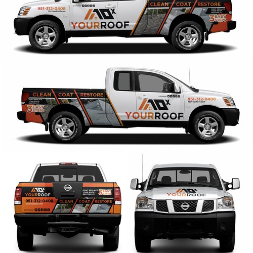 10xYourRoof - truck wrap Design by Kiky Rizki