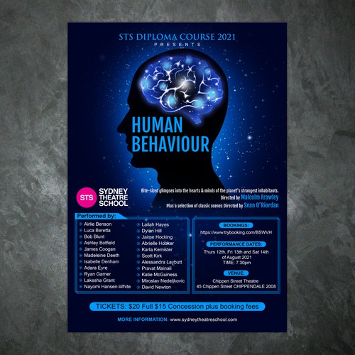 Design a Poster for Our Show "Human Behaviour" Design by Create_Point