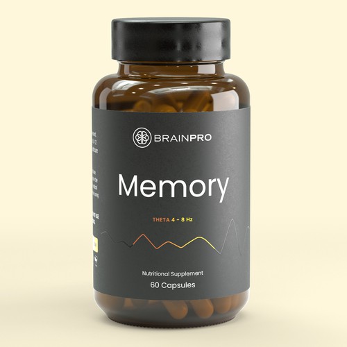 Design a product label for a bio hacker brand - Brain Pro Design by Jonesy