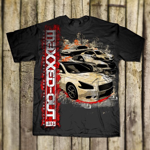 T-shirt design for car club (LOGO PROVIDED) Design réalisé par Mothrich