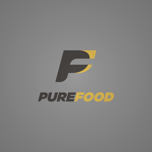 Create a simple logo (even just a font) for PUREFOOD (sport nutrition ...