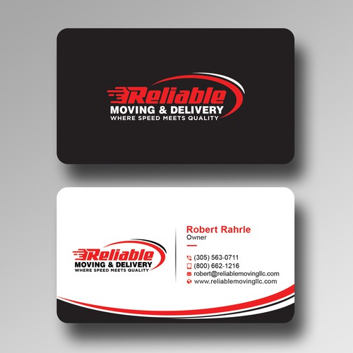 Business Card Design for Moving Company Diseño de Create_Point