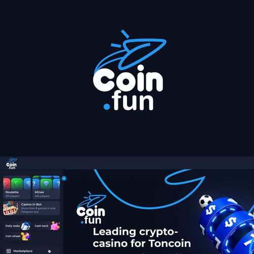 Coin.fun – Crypto Casino/Gambling Logo Design by pmAAngu