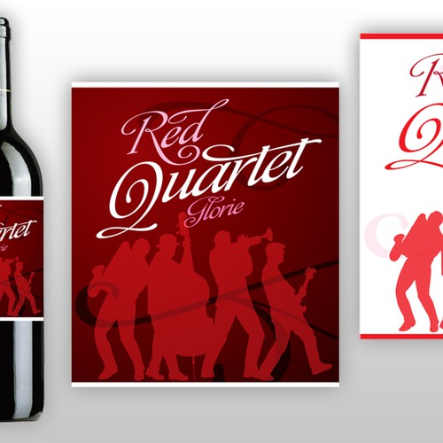 Glorie "Red Quartet" Wine Label Design Diseño de userz2k
