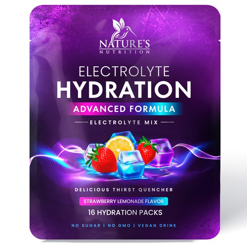 Refreshing Hydration Electrolytes Design Needed for Nature's Nutrition Design by Davi Giolo ★