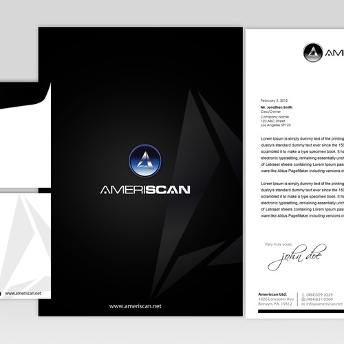 New stationery wanted for ameriscan Design por conceptu