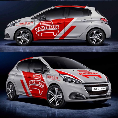 Simple Classy car design for a company that teach people how to drive Design by ERIKA_design
