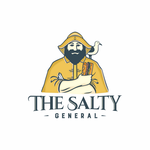 Salty New England General Store / sandwich shop combining classic text & modern imagery Design by Arto!