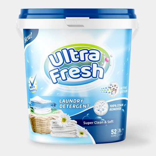 Ultra Fresh laundry soap label Design by rizal hermansyah