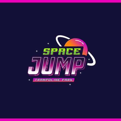 Space Jump Trampoline Park - Logo Design For Space Themed Adventure Park Design by Trzy ♛