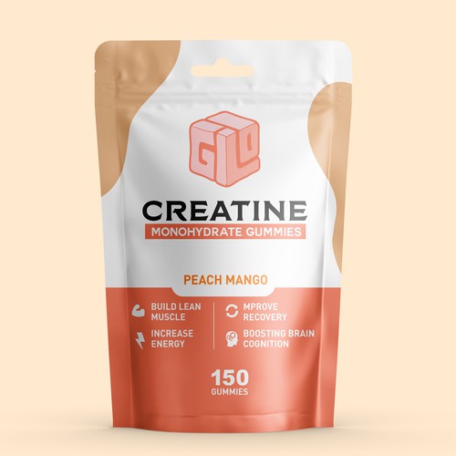 Bag Design for Creatine Monohydrate Gummy brand Design by 'OUM'