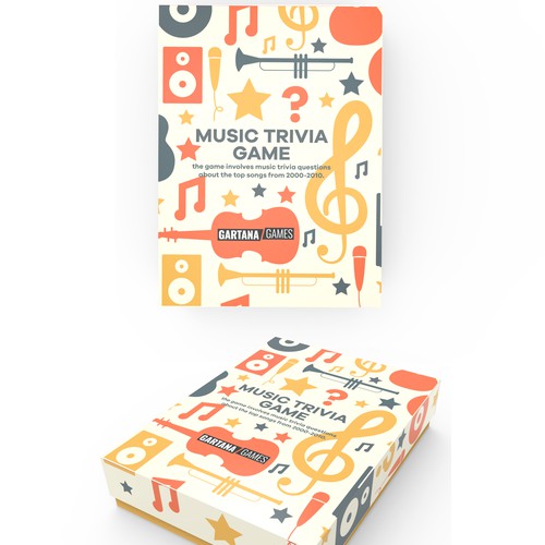 Create a packaging design for a music trivia game Design by Studio C7