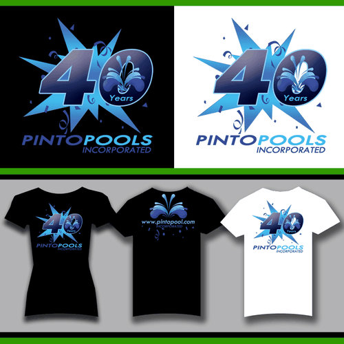 NEW Tshirt Design for swimming pool company Design by Melina F.